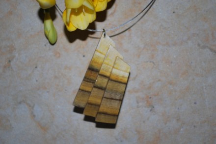Collier mit Anhänger aus dem Holz des Essigbaumes (CBEs4) Collier mit Anhänger aus dem Holz des Essigbaumes (CBEs4)