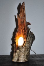 Holzlampe Birkenstamm (LBB1)
